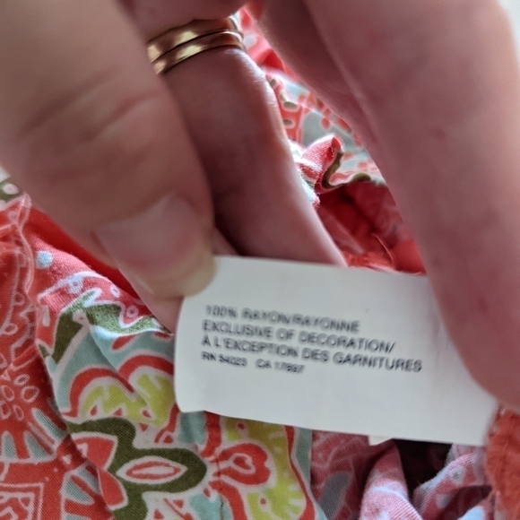 Gap Kids Paisley Coral Pink Romper One Piece Outfit Large - Picture 7 of 8